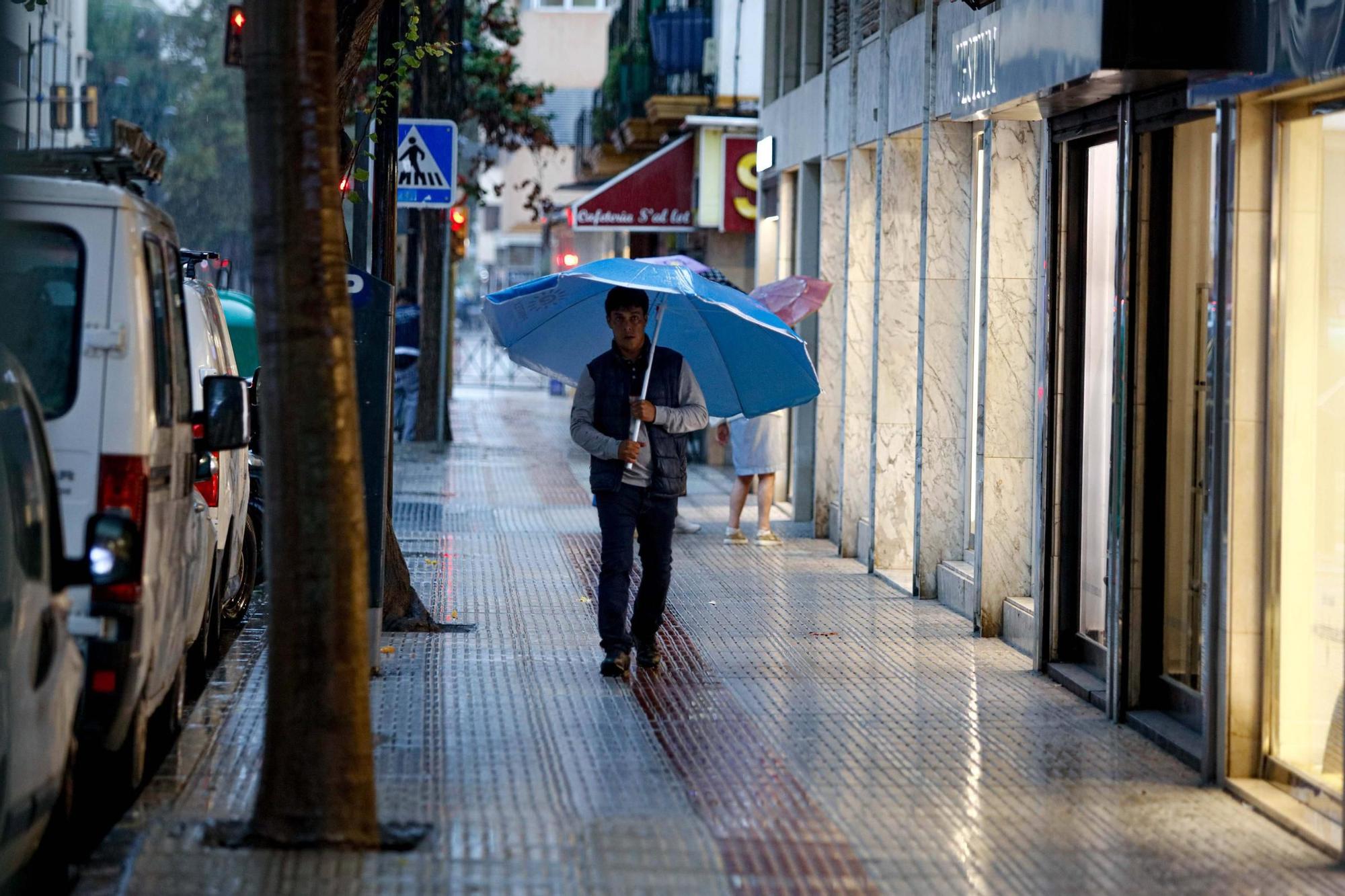 Todas las imágenes de la lluvia en Ibiza