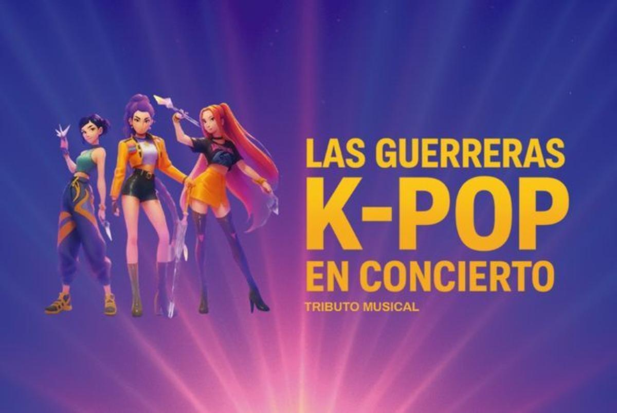 Cartel del tributo musical a la banda animada de K-Pop HUNTR/X