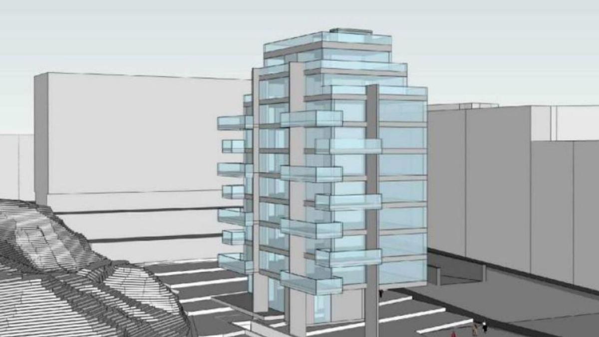 Recreación del edificio ‘Promoción Romero Donallo–M6’, que construirá la promotora Santiago Sur 