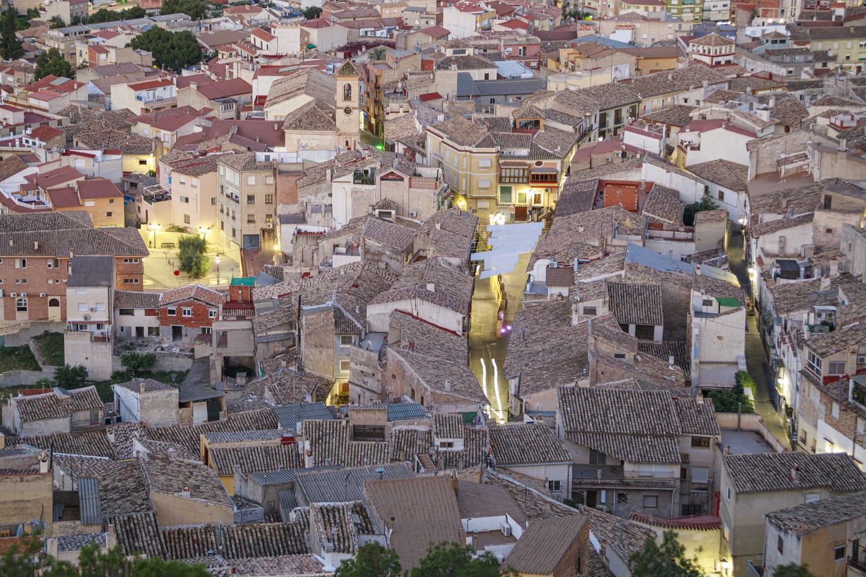 Vista desde arriba del casco antiguo de Moratalla