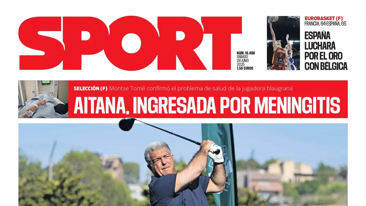La portada de SPORT de hoy sábado, 28 de junio de 2025