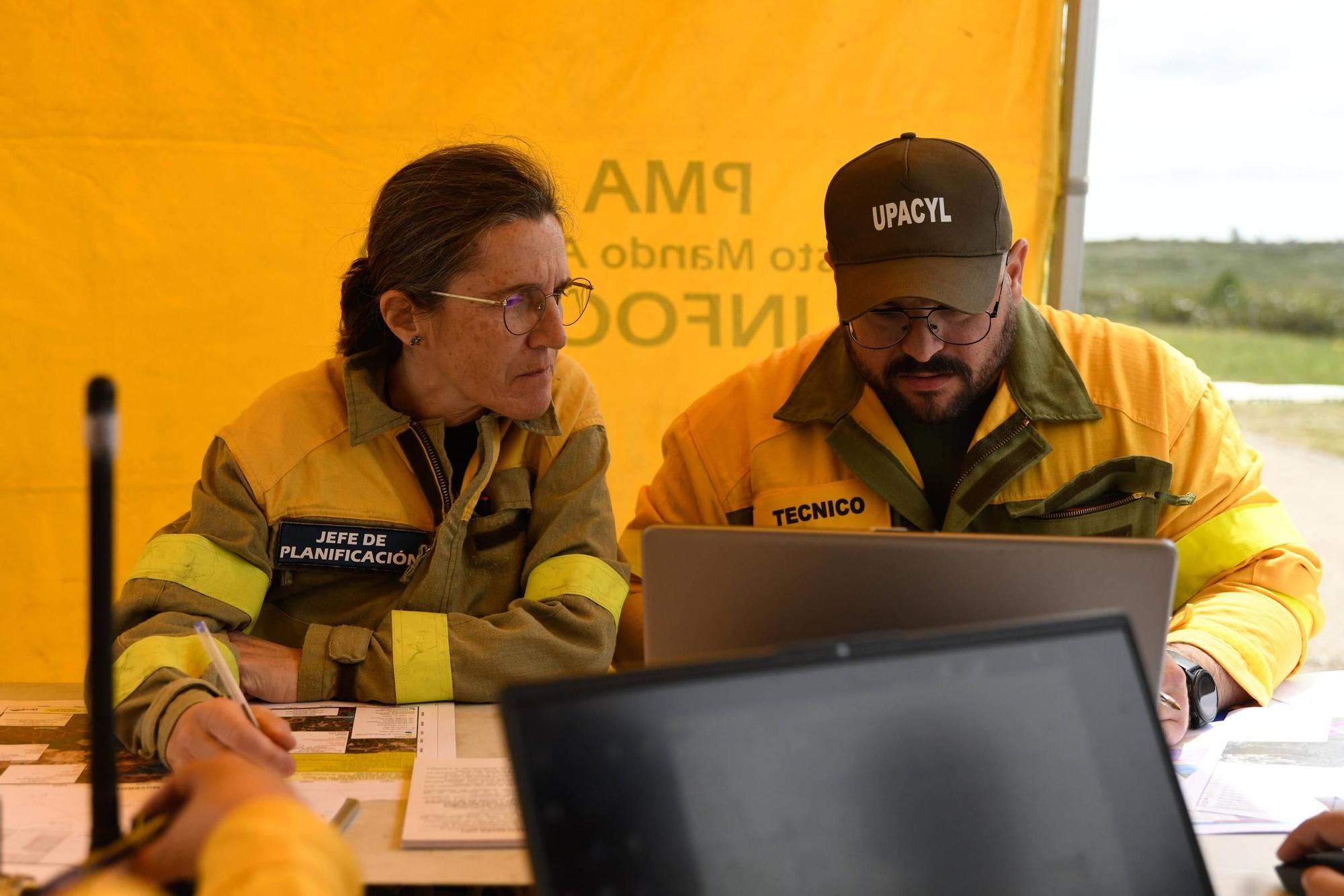 Así ha sido el simulacro forestal transfronterizo desplegado en Aliste