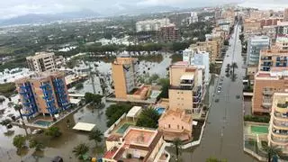 Bomberos de Murcia rescatan a 15 personas y tres perros atrapados por el temporal en Valencia