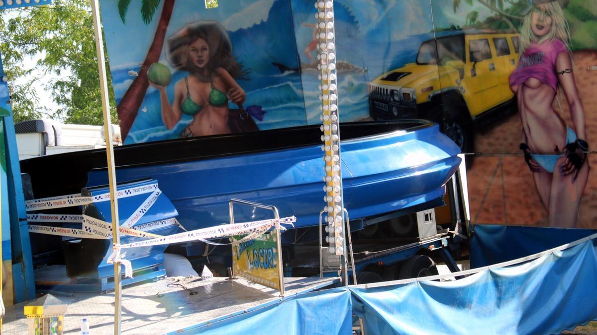 Les imatges de l'atracció de fira de la festa major de Tona on hi ha hagut un accident