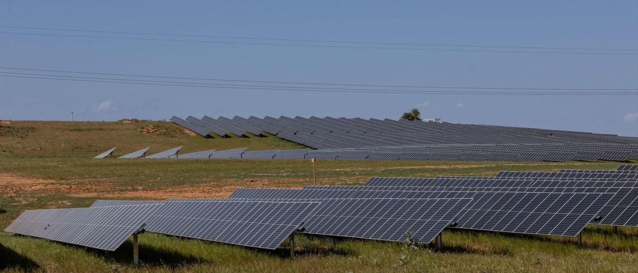 Parque de placas solares en Zamora. |