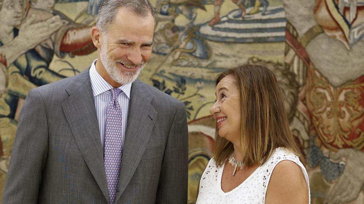 Francina Armengol se reúne con el Rey Felipe VI