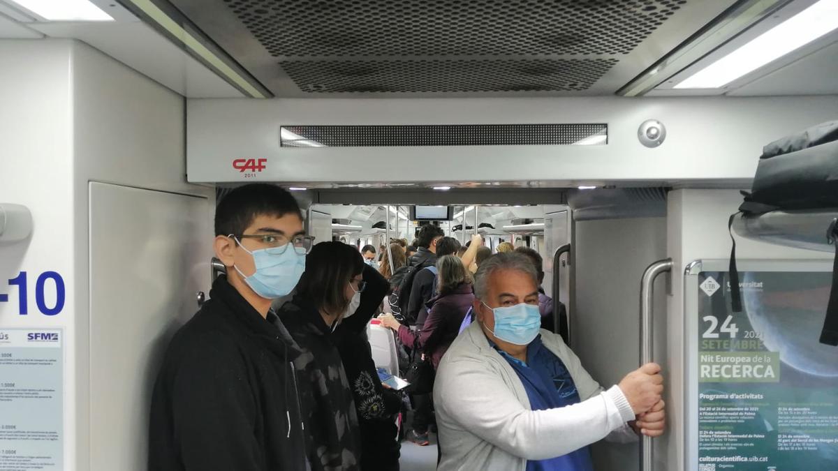 Imagen del interior de un vagón, durante la huelga de trabajadores.