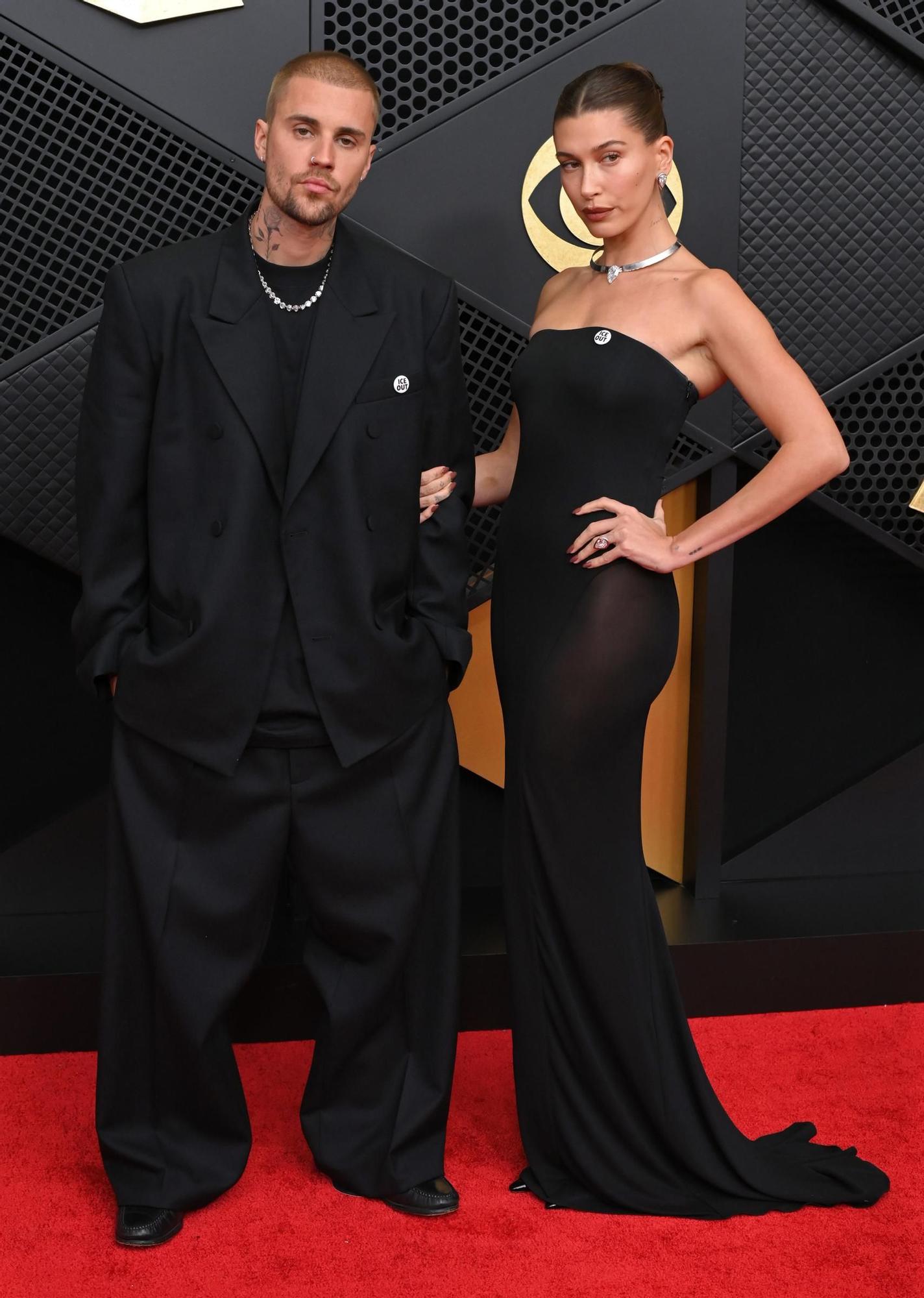 Justin y Hailey Bieber en los Premio Grammy 2026