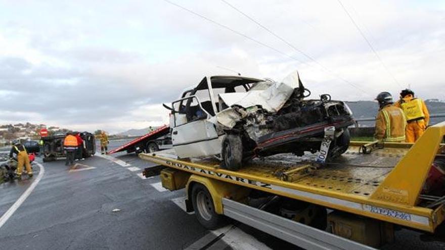 Una nueva colisión en el acceso a Ourense por la N-525 deja tres heridos de gravedad