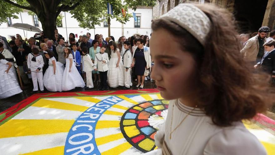 Celebración del Corpus en Avilés.