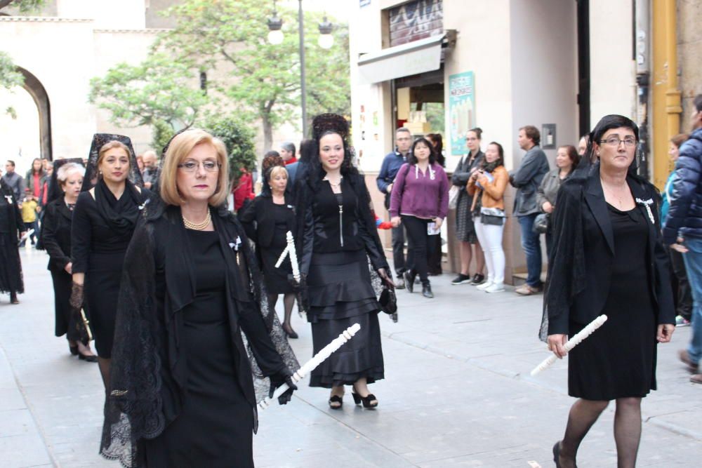 Procesión del Altar del Carmen. Las clavariesas.