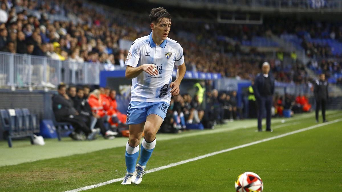 Gabilondo, durante un partido con el Málaga.