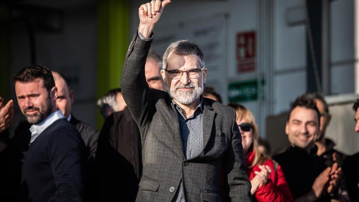 Jordi Cuixart, a su llegada a la empresa Aranow, en Sentmenat