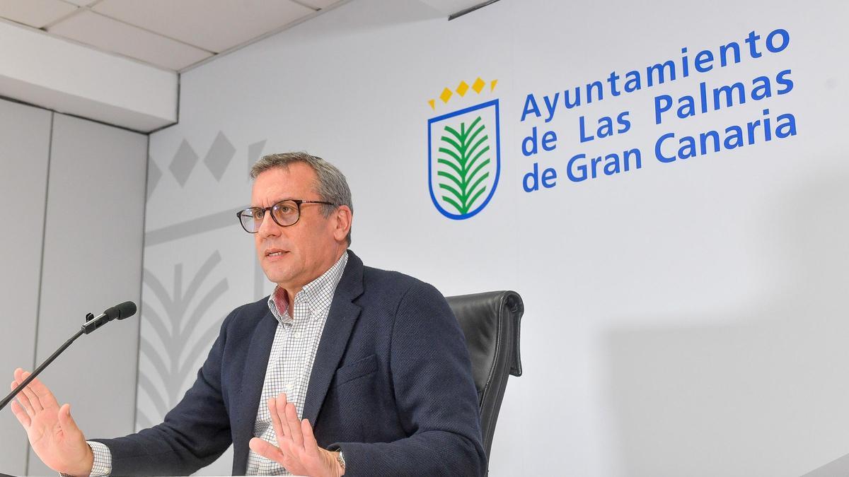 El concejal de Urbanismo, Mauricio Roque, durante una reciente rueda de prensa.