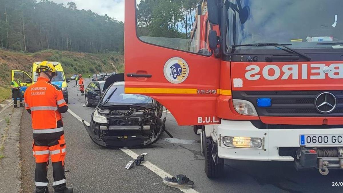 El accidente ocurrido en Sanxenxo.