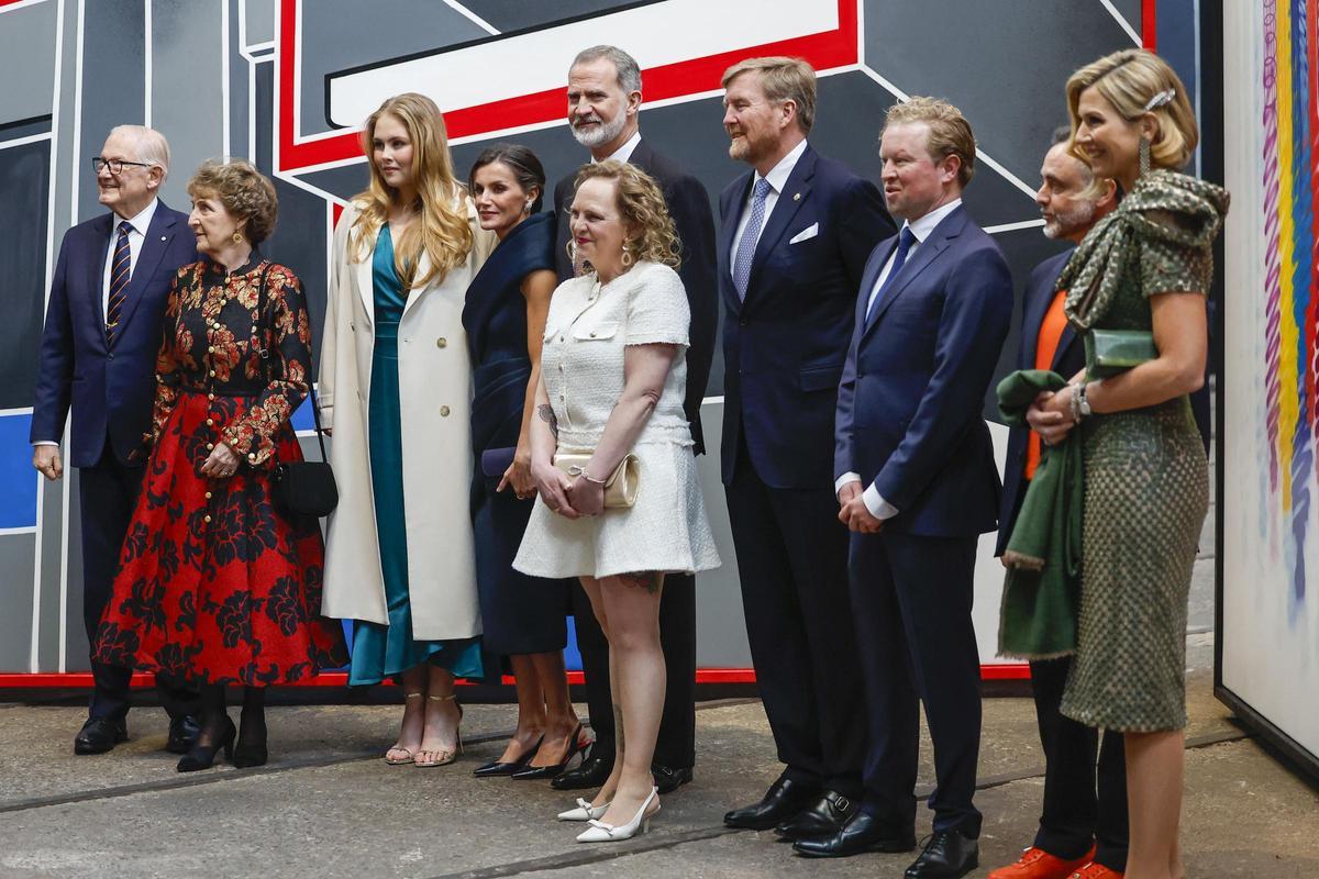 El rey Felipe VI y la reina Letizia, en su último acto en Amsterdam