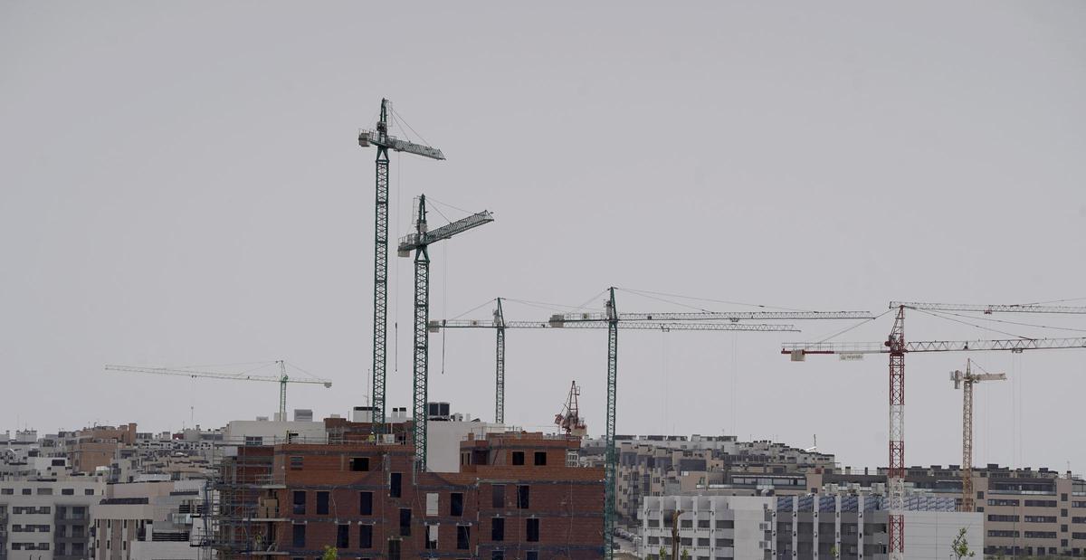 Zona de desarrollo urbanístico en el sureste de Madrid.
