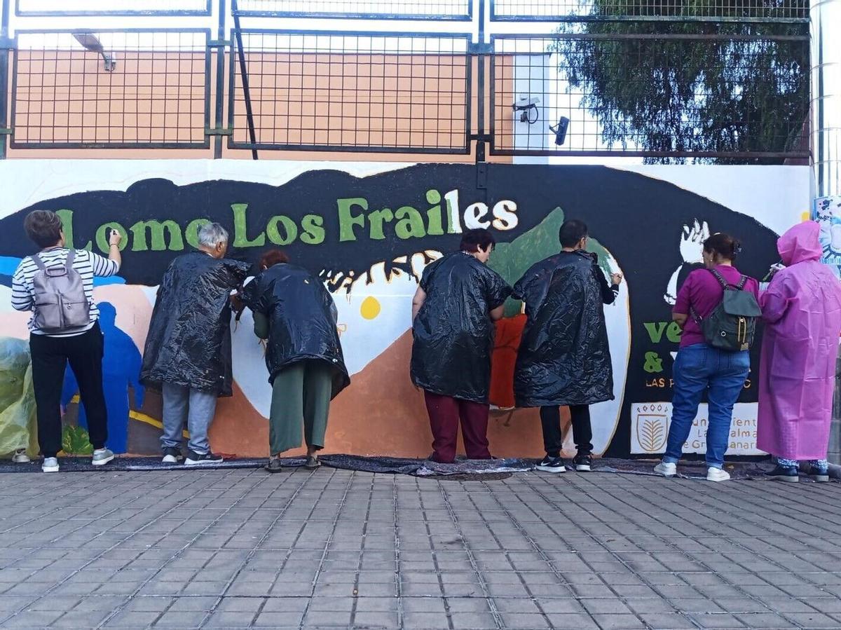 Mural 'Plántate por tu barrio' CEIP Alfredo Kraus.
