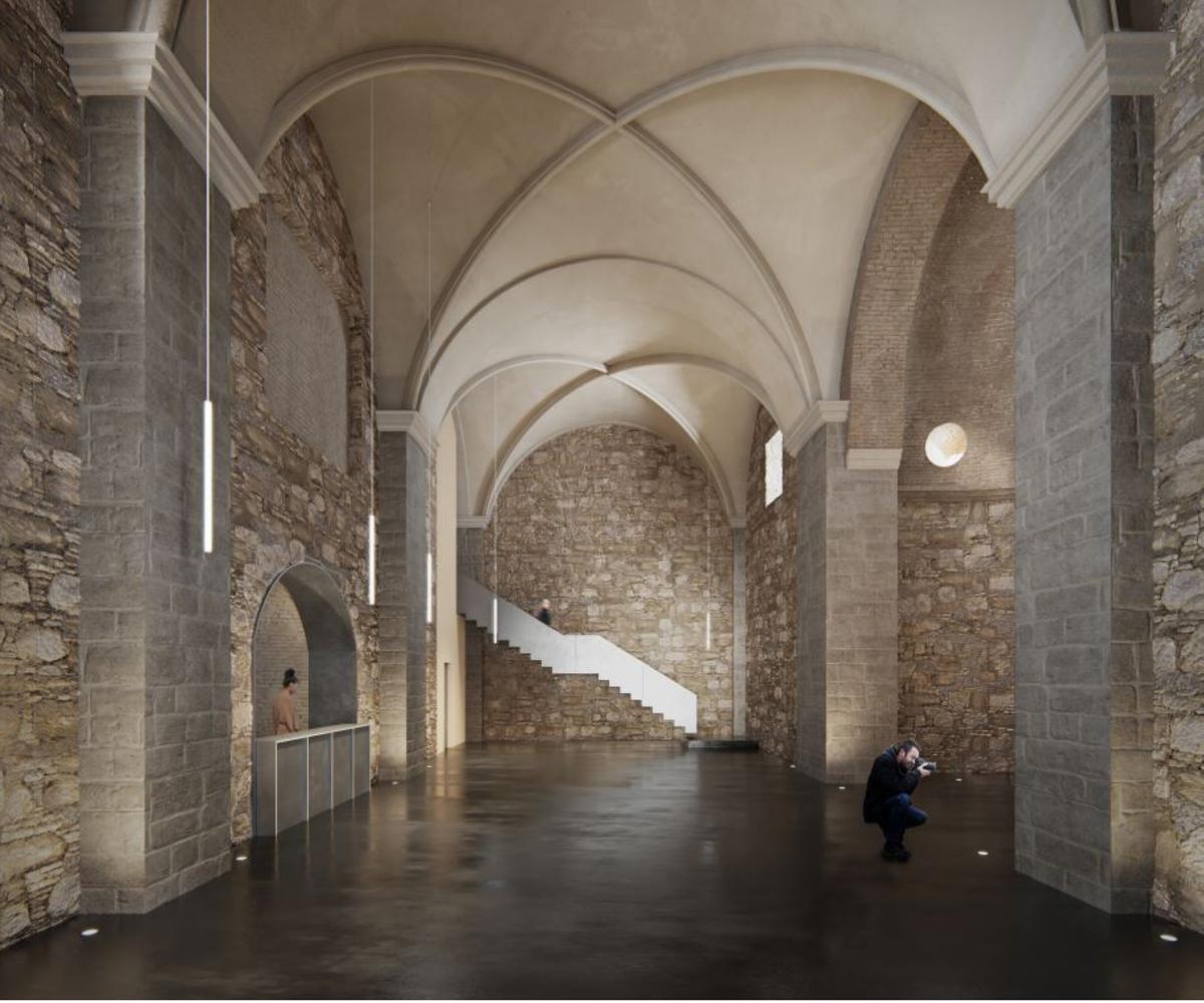 Recreació d'un dels espais, un cop restaurat