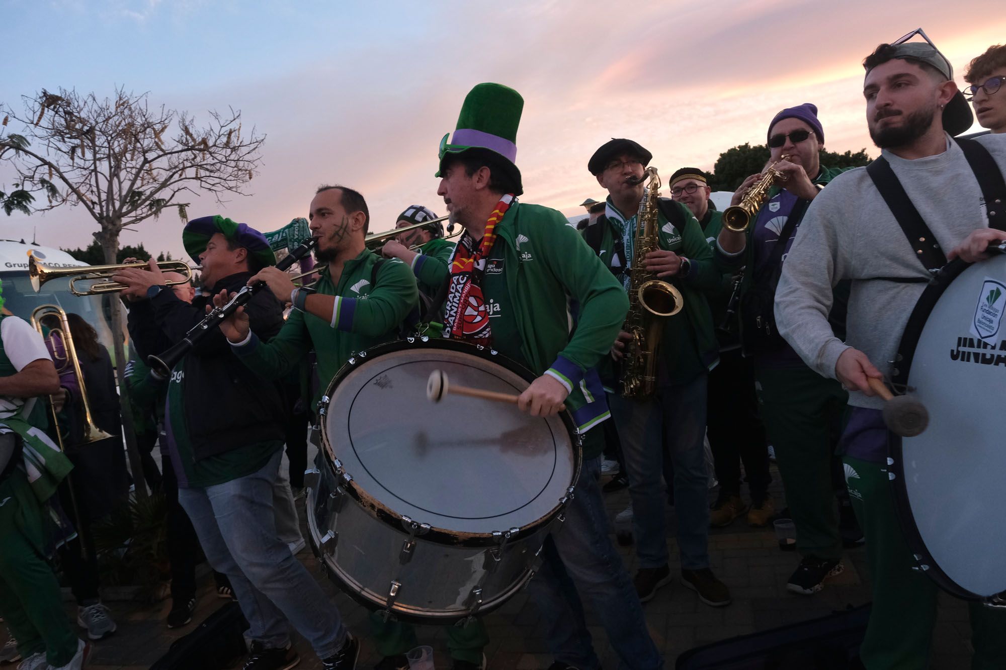 Recibimiento al Unicaja en la previa de los cuartos de final de la Copa del Rey 2024.