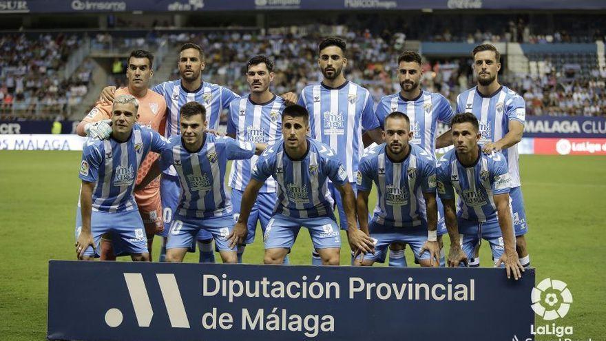 El once del Málaga CF en el partido del lunes ante la UD Las Palmas.