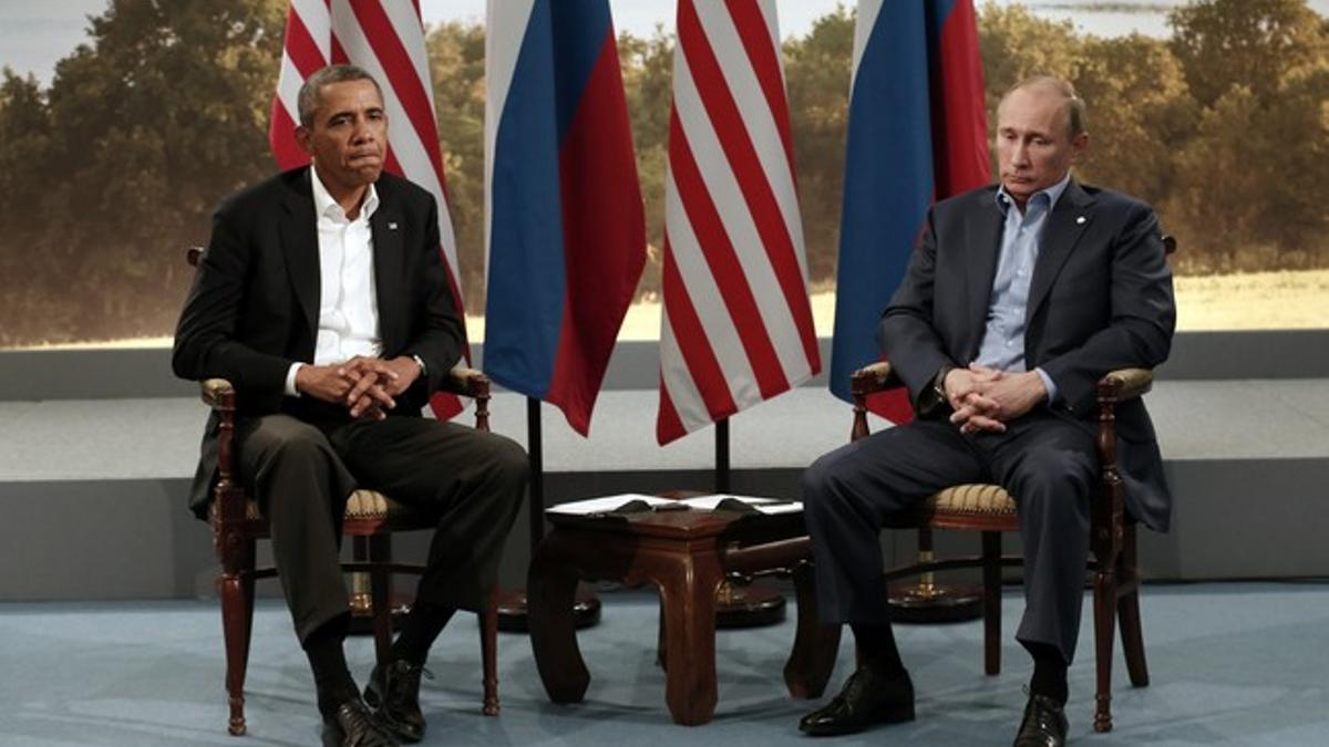 Reunión entre Barack Obama y Vladimir Putin el pasado junio, durante la cumbre del G8.