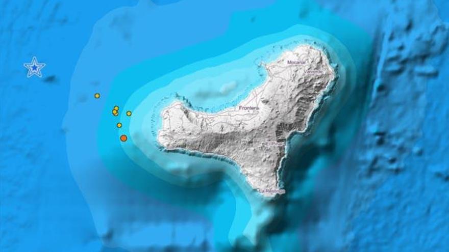 Detectados 8 terremotos en el mar al oeste de la isla de El Hierro