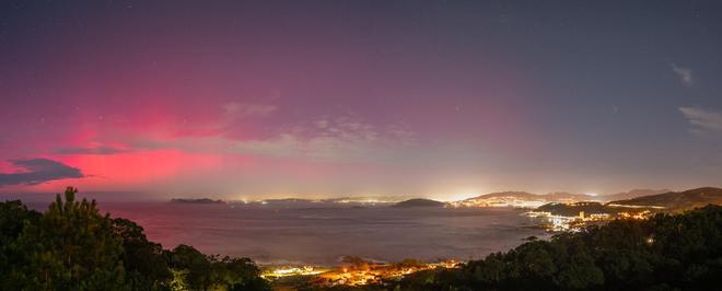 Las auroras boreales visten Galicia de Escandinavia