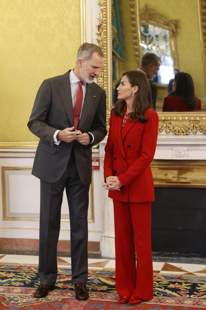 El rey Felipe VI y la reina Letizia en la reunión anual del Patronato del Instituto Cervantes
