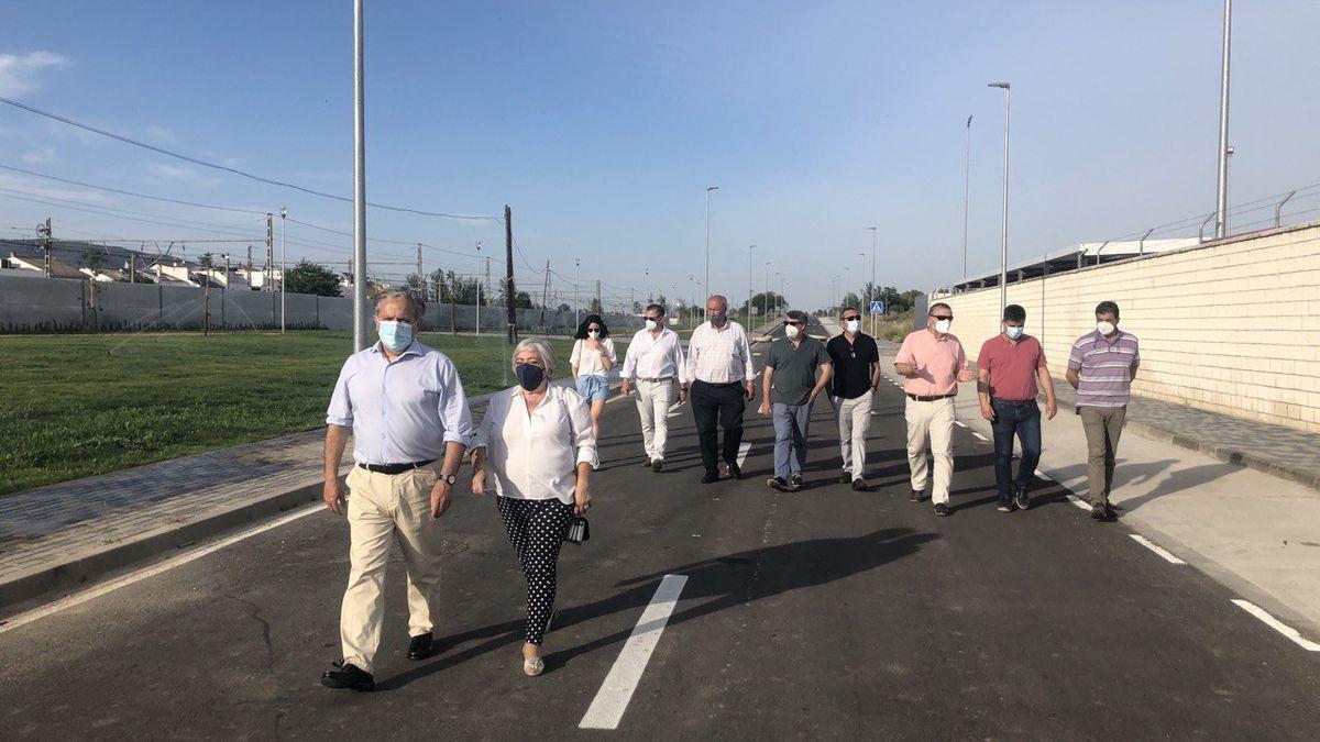 El presidente de Urbanismo, Salvador Fuentes, en la visita a las obras realizada en mayo.