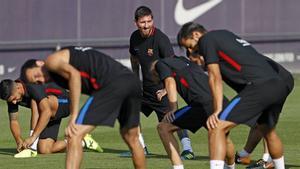 Messi se ejercitó esta mañana junto a los no convocados para Tarragona