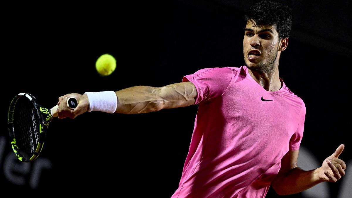 Alcaraz, durante un partido