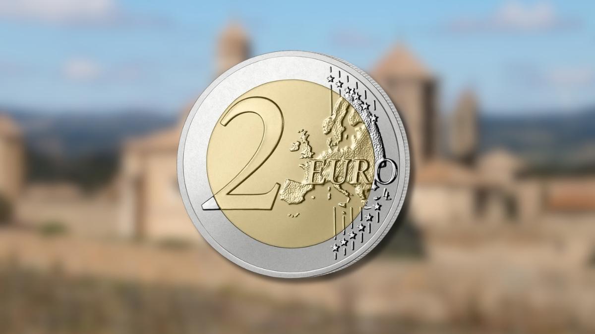 Moneda de 2 euros del Monasterio de Poblet