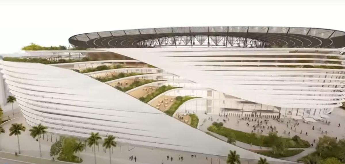 Archivo - Recreación del Nuevo Villamarín, diseñado por Rafael de La-Hoz y Gensler, con el edificio proyectado en la parcela anexa al actual estadio.