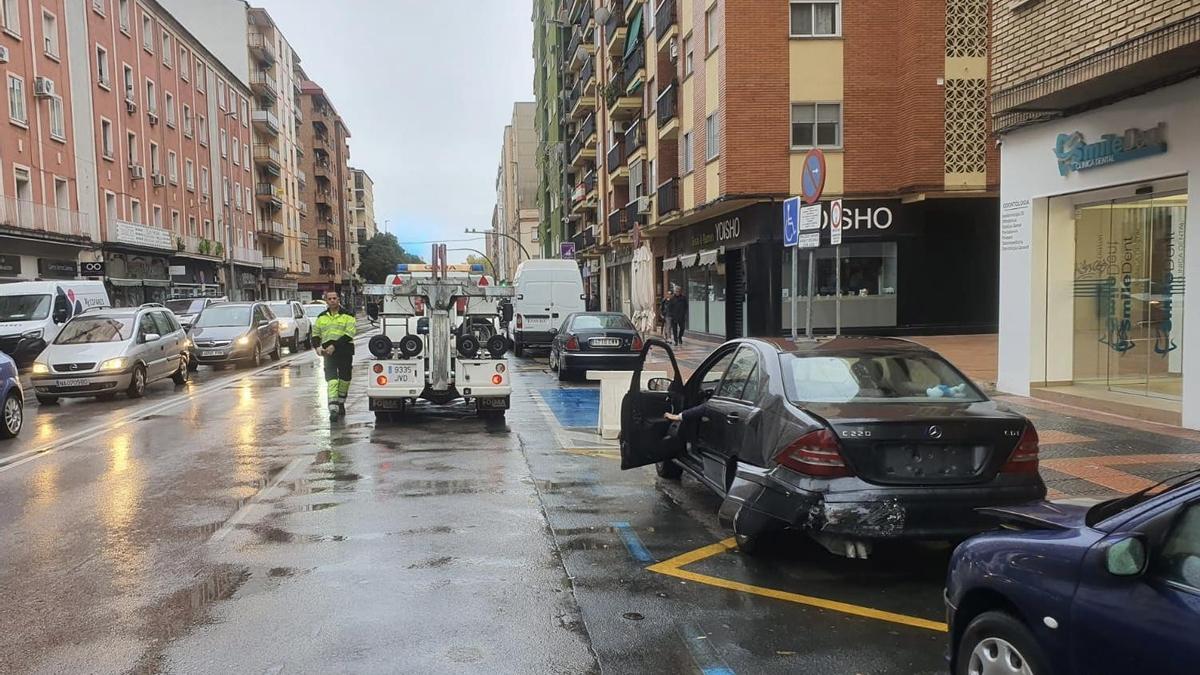 Imagen del accidente ocurrido esta tarde en Antonio Hurtado.