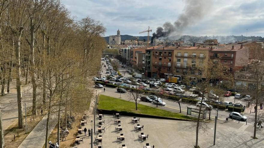 Incendi al Barri Vell de Girona