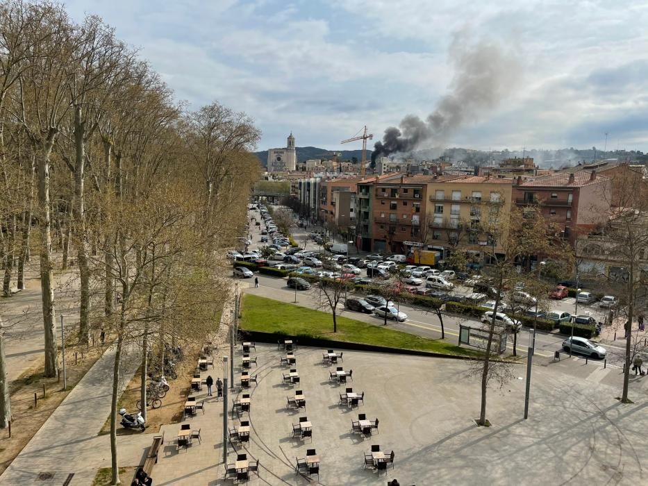 Incendi al Barri Vell de Girona