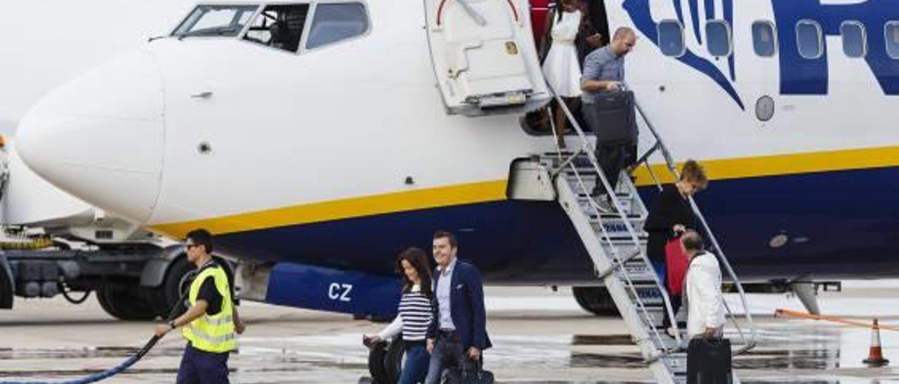 Vuelo Ryanair en el aeropuerto de Castelló.