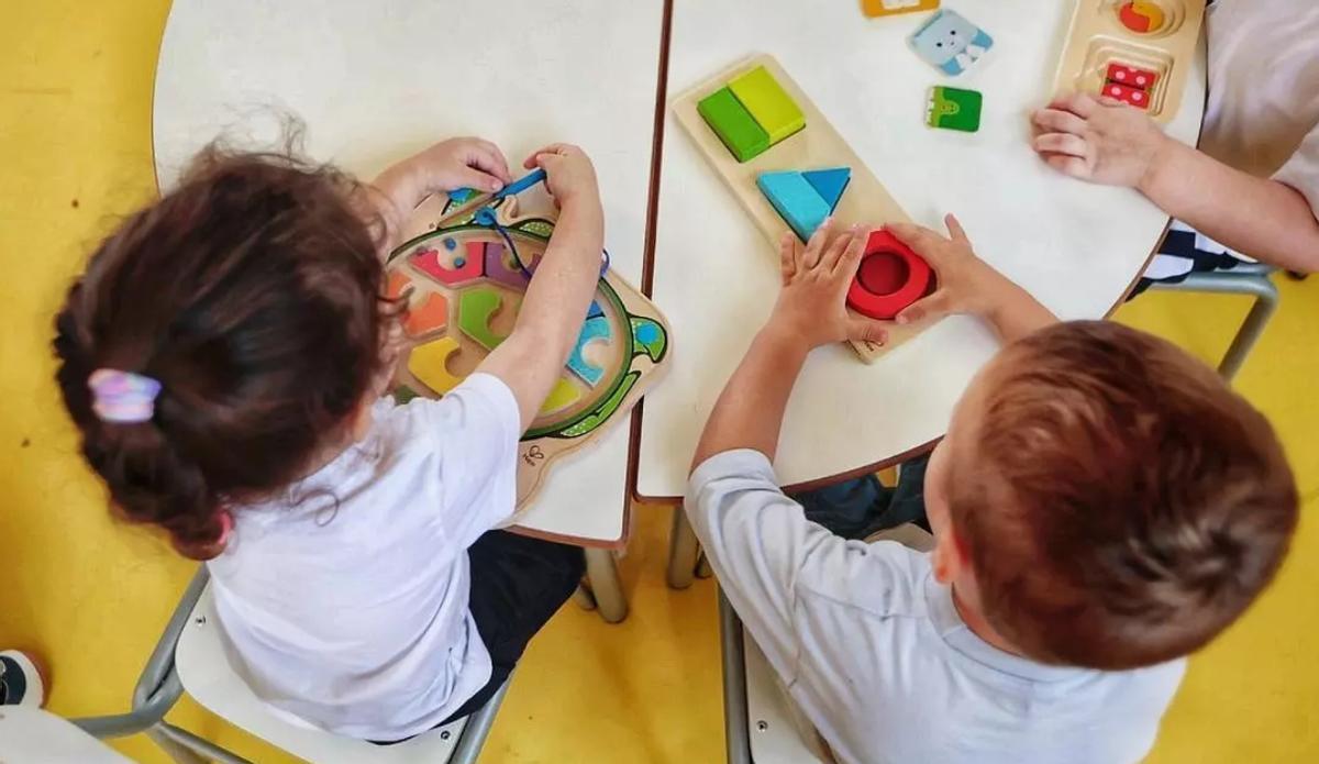 Alumnos de 0 a 3 años del colegio César Manrique, en Santa Cruz de Tenerife