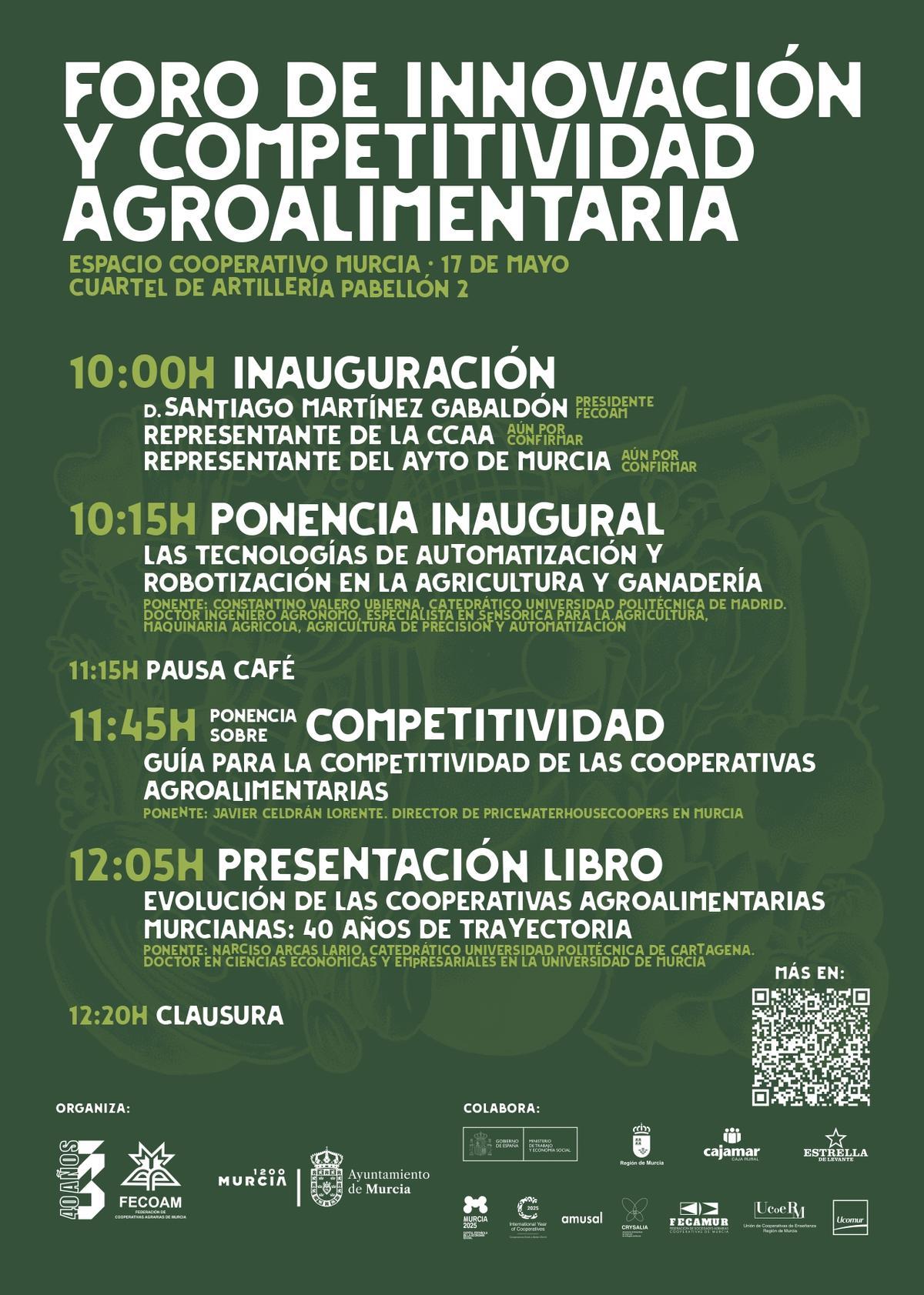 Programa del 'Foro de Innovación y Competitividad Agroalimentaria'.
