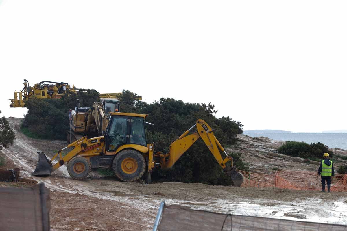 Obras de red eléctrica en sa Punta