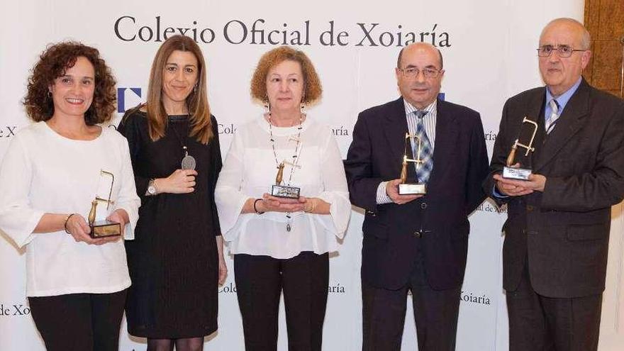 Cristina Sánchez, Sol Vázquez, Rosa María Pérez, Senén Rodríguez y José Ramón Barreiro.//Rubén Fotografía