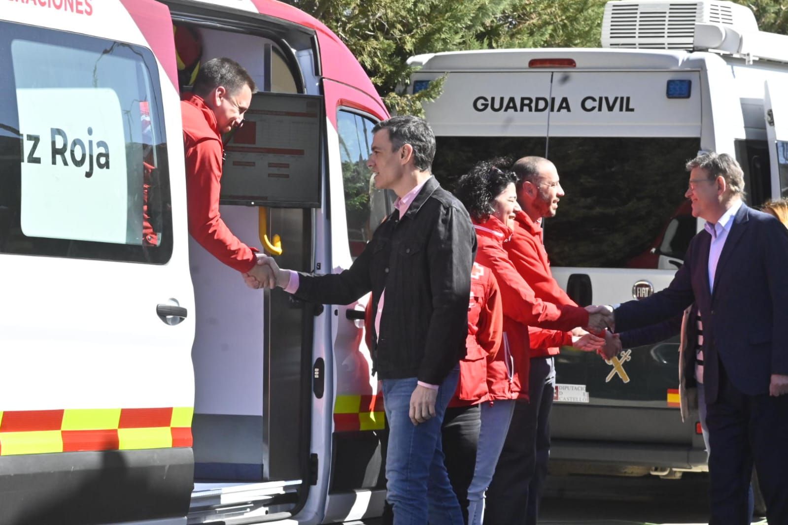 Galería: Visita de Pedro Sánchez al PMA del incendio del Alto Mijares