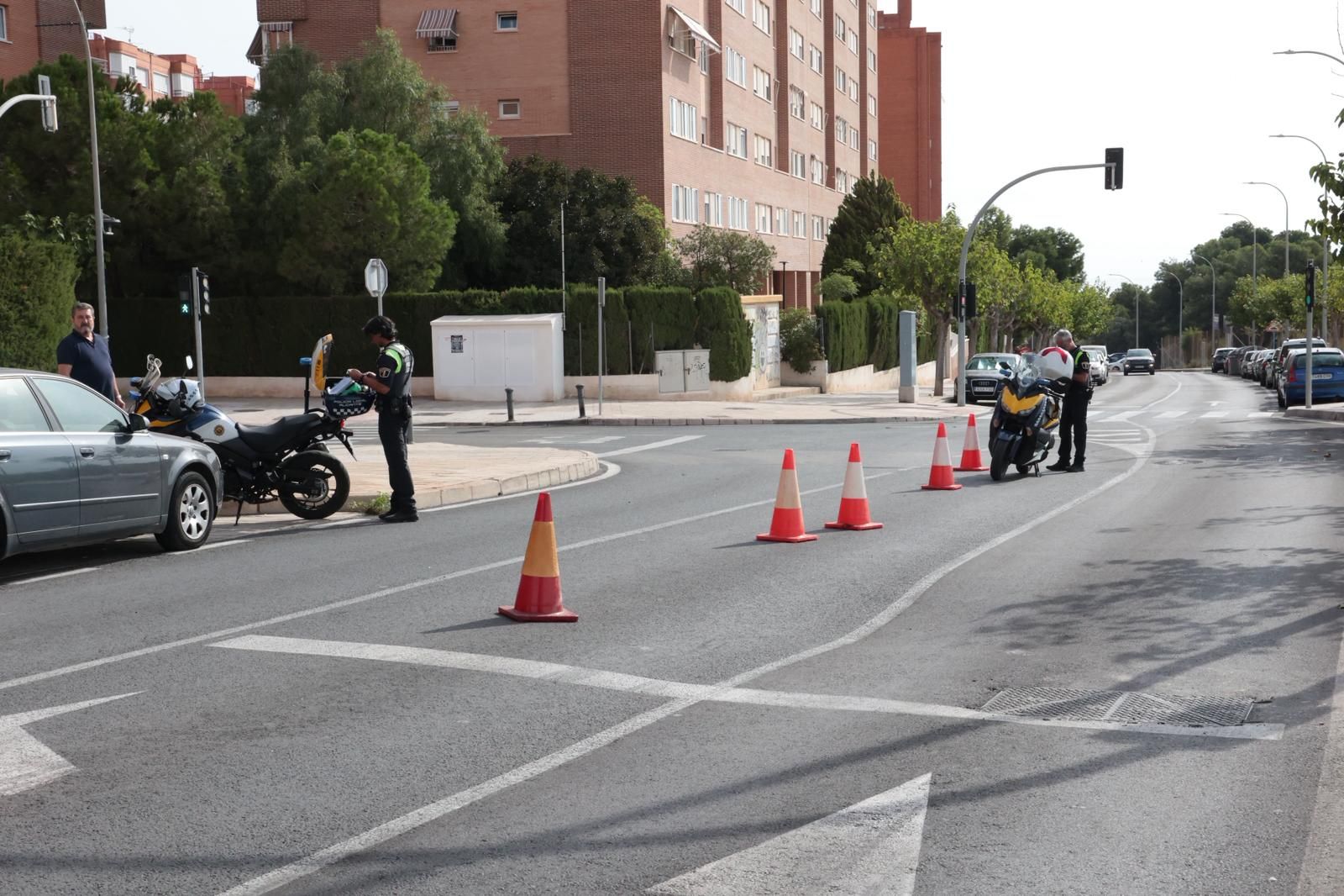 Así ha quedado la calzada de la Vía Parque de Alicante tras el hundimiento