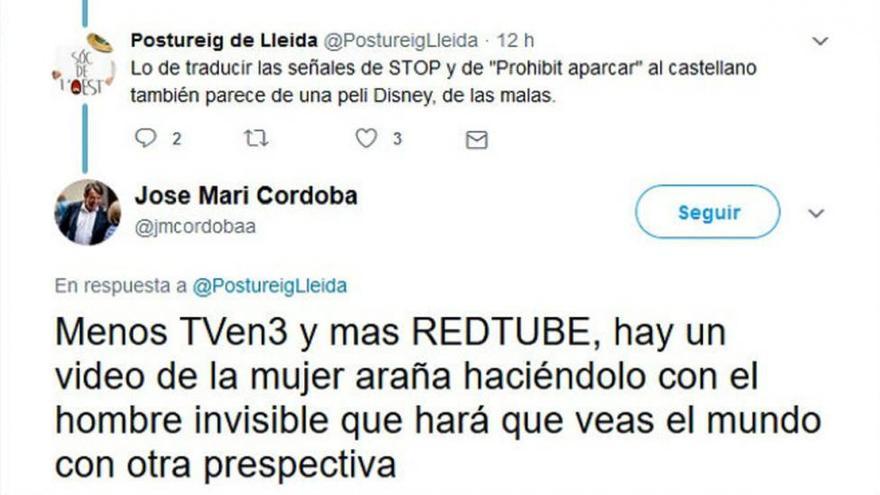 Un concejal de C&#039;s en Lleida la lía en Twitter al recomendar ver más porno y menos TV-3