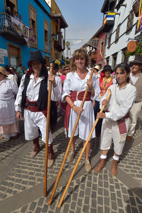 Carretas y grupos en la romería del Pino