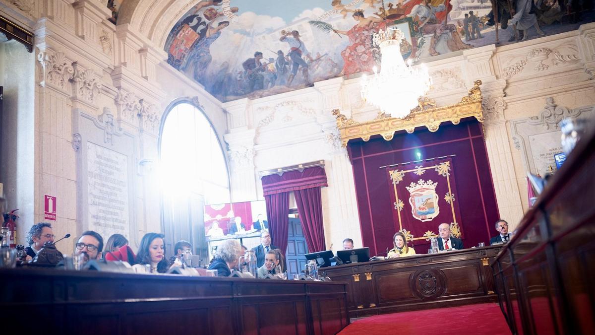 Una imagen del pleno de diciembre de 2023 del Ayuntamiento de Málaga.