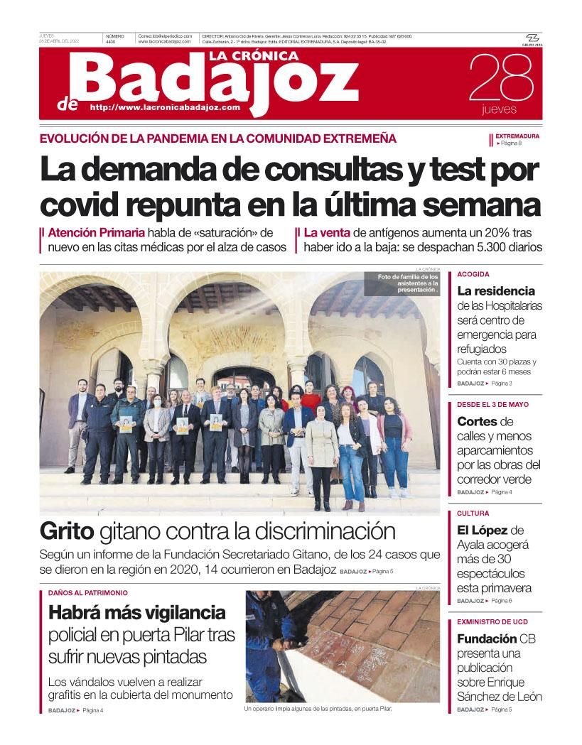 Consulta la portada correspondiente al día 28 de abril del 2022