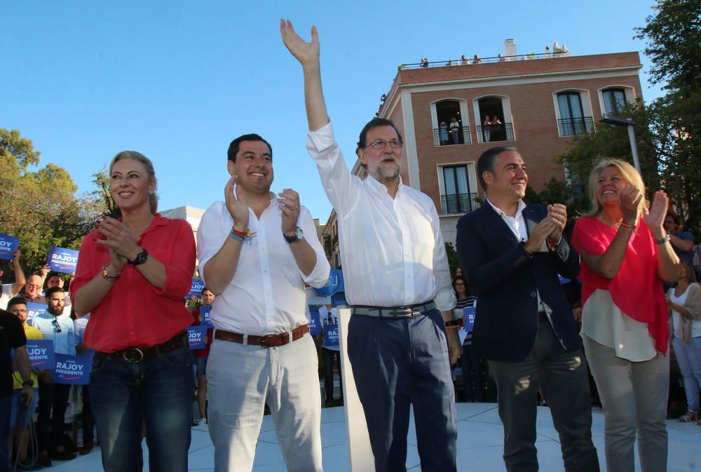 El presidente en funciones encabezó el acto del Partido Popular en el inicio de la última semana de campaña