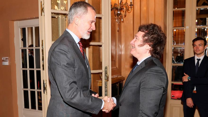 Felipe VI y Javier Milei en Buenos Aires. / Foto: Casa Real